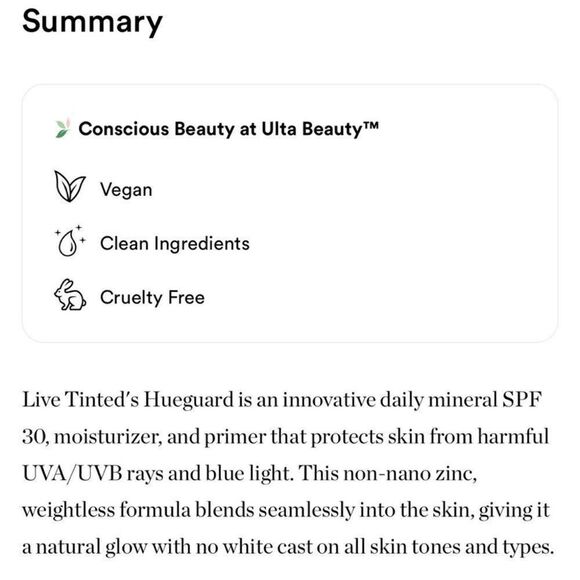 $8🌟 Live Tinted Hueguard 3-in-1 Mineral Sunscreen SPF 30 - Picture 8 of 10